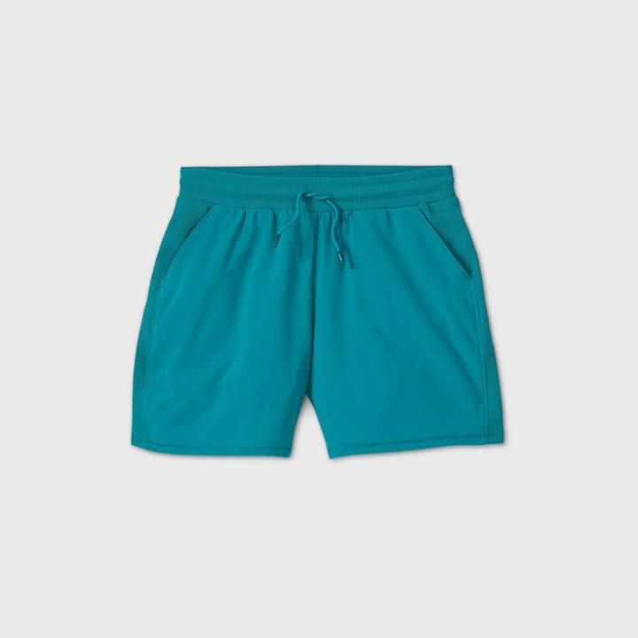 Girls' Stretch Woven Shorts - All In Motion Turquoise