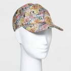 Women's Floral Print Aretha Franklin Baseball Hat - Yellow