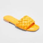 Women's Carissa Slide Sandals - A New Day Orange