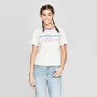 Target Women's Stranger Things Starcourt Mall Short Sleeve Cropped T-shirt (juniors') - White