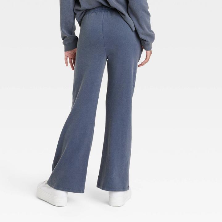 Girls' Flare Sweatpants - Art Class Dusty Navy Xxl, Dusty Blue
