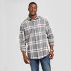 Men's Big & Tall Long Sleeve Heavyweight Flannel Shirt - Goodfellow & Co Gray Xxl Tall,