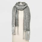 Women's Brushed Blanket Scarf - A New Day Drizzle Gray