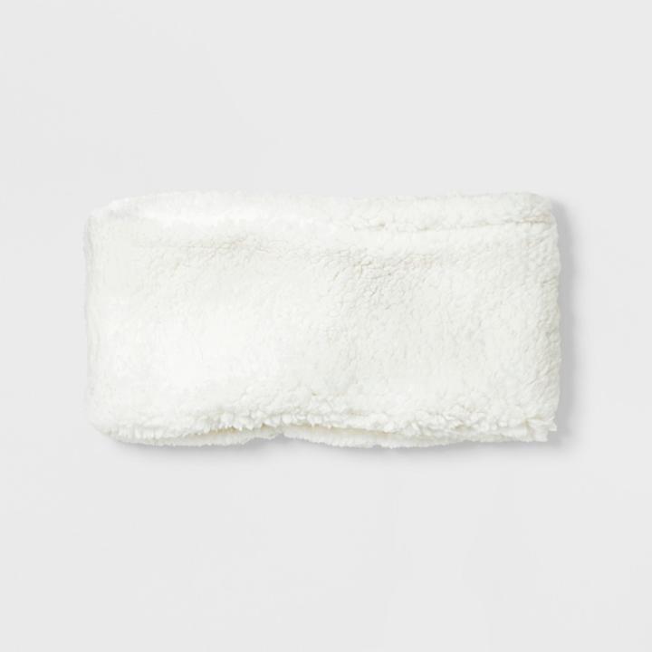 Girls' Fleece Headband - Cat & Jack White
