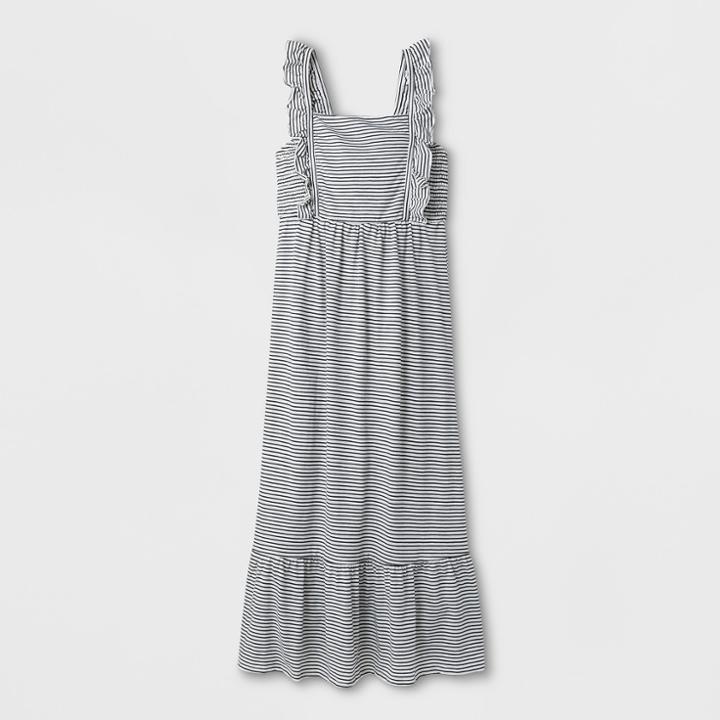 Girls' Stripe Maxi Dress - Cat & Jack Black/white