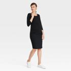 3/4 Sleeve Essential T-shirt Maternity Dress - Isabel Maternity By Ingrid & Isabel Black