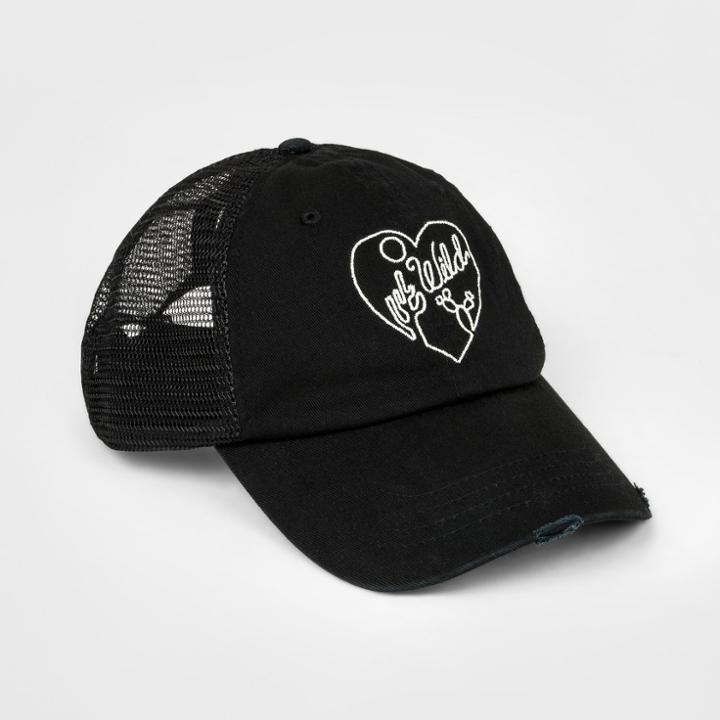 Girls' 'wild' Print Baseball Hat - Art Class Black