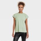Women's Short Sleeve T-shirt - A New Day Light Green