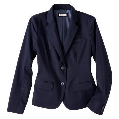 Merona Petites Twill Button Blazer - Blue