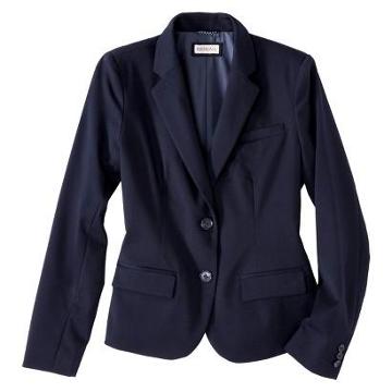 Merona Petites Twill Button Blazer - Blue