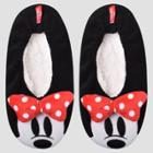 Women's Minnie Mouse Pull-on Slipper Socks - Black