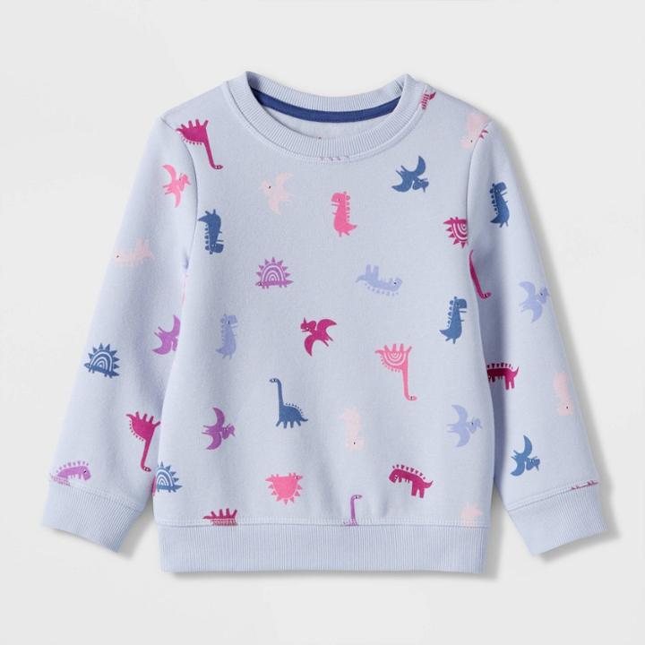 Toddler Girls' Fleece Pullover Sweatshirt - Cat & Jack Blue