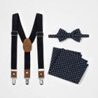 Boys' Polka Dot Suspender Set - Cat & Jack Navy, Blue