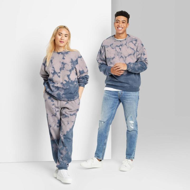 Oversized Sweatshirt - Wild Fable Periwinkle Blue Tie-dye