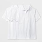 Petiteboys' 3pk Short Sleeve Stretch Pique Uniform Polo Shirt - Cat & Jack White