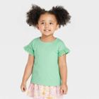 Toddler Girls' Eyelet T-shirt - Cat & Jack Green