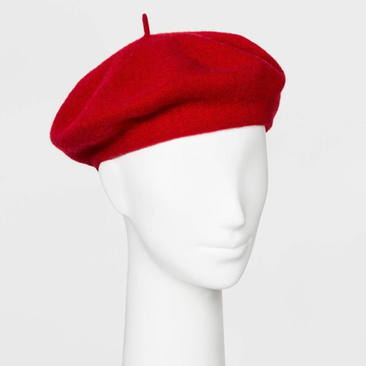 Women's Felt Beret - Wild Fable Red One Size, Women's