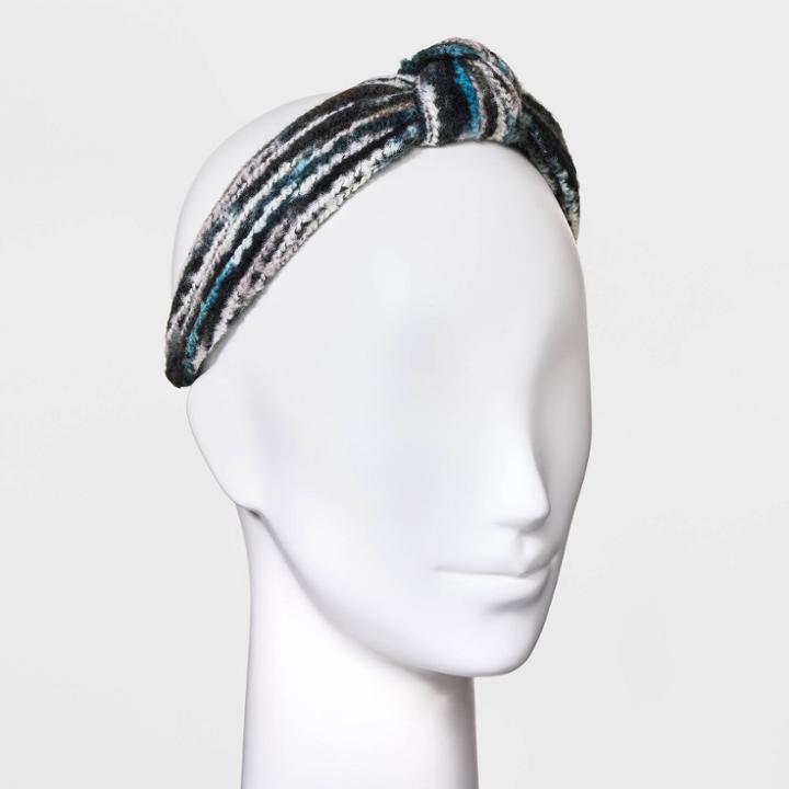 Yarn Knit Knot Top Headband - Universal Thread Black