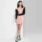 Women's Slit Bodycon Knit Dress - Wild Fable Blush Pink