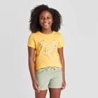 Petitegirls' Short Sleeve Bee Heart Graphic T-shirt - Cat & Jack Mustard Xs, Girl's, Yellow