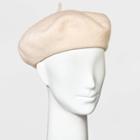 Women's Felt Beret Hat - A New Day Ivory