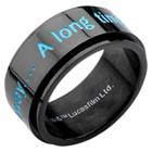 Men's Star Wars A Long Time Ago In A Galaxy Far, Far Away Stainless Steel Spinner Ring,