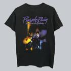 Merch Traffic Men's Prince Purple Rain Short Sleeve Graphic T-shirt - Black S, Men's,
