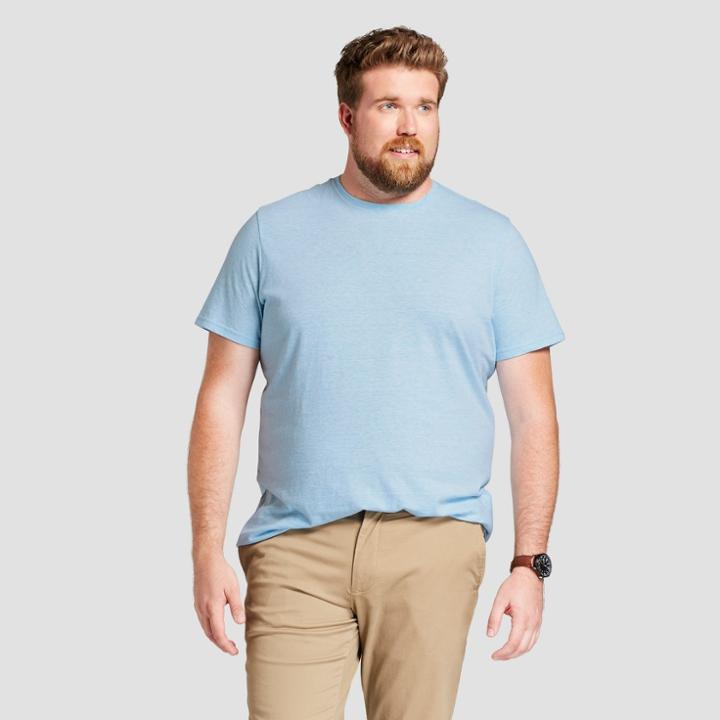 Men's Tall Basic Fit Short Sleeve T-shirt - Goodfellow & Co Alabaster Blue