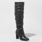 Women's Angie Heeled Slouch Fashion Boots - A New Day Vintage Black