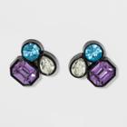 Cluster Stone Button Earrings - A New Day,