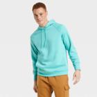 Men's Cotton Fleece Pullover Sweatshirt - All In Motion Teal