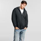 Men's Hanes Premium Fleece Full Zip Hood With Fresh Iq - Black