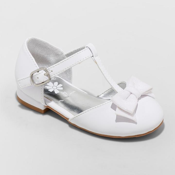 Toddler Girl' Isanne Dressy Ballet Flats - Cat & Jack White