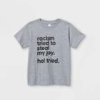 Ev Black History Month Mess In A Bottle X Target Black History Month Toddler 'racism Tried To Steal My Joy Ha! Tried' Short Sleeve Graphic T-shirt - Heather Gray