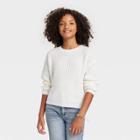 Girls' Crew Neck Sweater - Art Class Cream