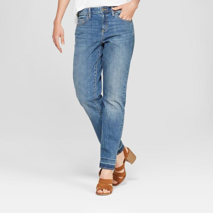 Women's Mid-rise Boyfriend Jeans - Universal Thread Medium Wash
