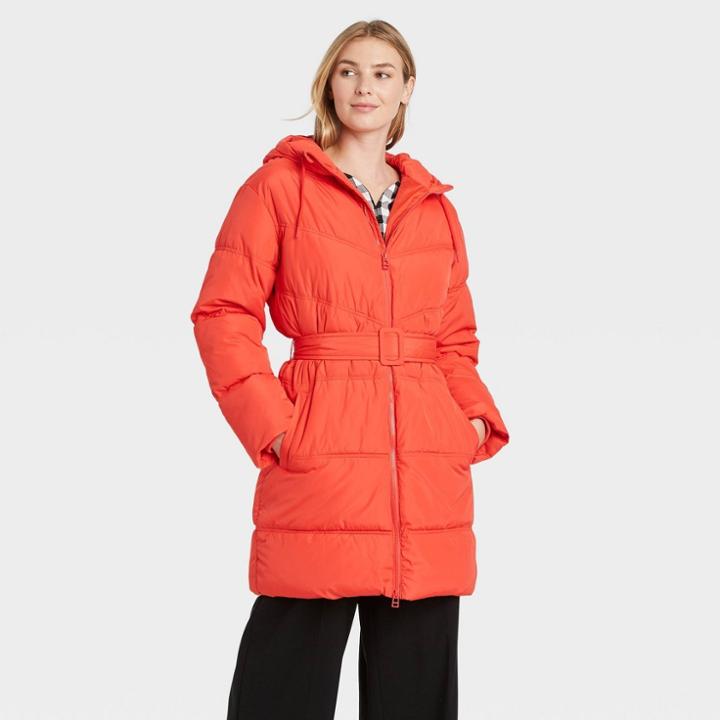 Women's Puffer Jacket - A New Day Red