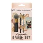 Billion Dollar Beauty Charcoal-infused Magnetic Brush Set - 3pc With Powder, Eyebrow, & Eyeshadow/highlighter Brushes