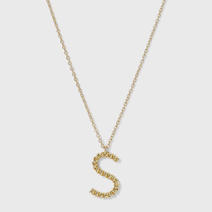 Sugarfix By Baublebar Initial S Pendant Necklace - Gold