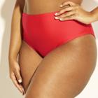 Plus Size Women's Plus High Waist Bikini Bottom - Xhilaration Red