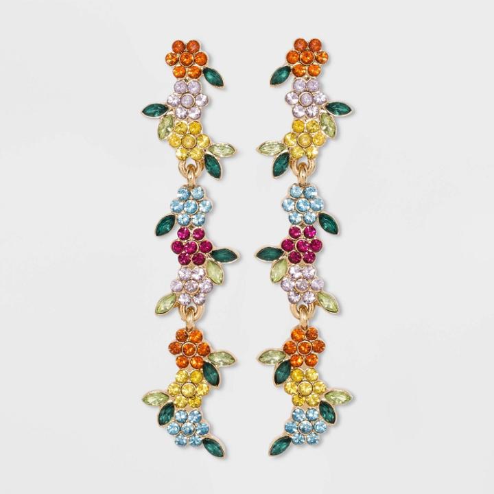 Sugarfix By Baublebar Flower Bouquet Drop Earrings, Women's,