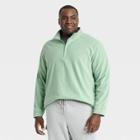 Men's Big & Tall Microfleece Pullover Sweatshirt - All In Motion Light Green