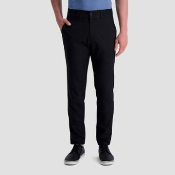 Haggar H26 Men's Slim Fit Skinny Suit Pants - Black