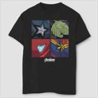 Boys' Marvel Hero Emblems Short Sleeve T-shirt - Black