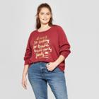 Warner Brothers Women's Harry Potter Plus Size Quote Graphic Sweatshirt - (juniors') Red