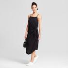 Women's Side Tie Asymmetric Hem Dress - Mossimo Black
