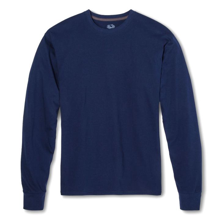 Fruit Of The Loom Select Men's Fruit Of The Loom Long Sleeve T-shirt Deep Cobalt -s, Blue