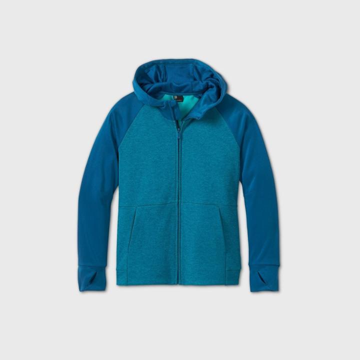 Boys' Tech Fleece Full Zip Hoodie Sweatshirt - All In Motion Teal