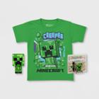 Boys' Minecraft Creeper Short Sleeve Graphic T-shirt With Funko Pop! - Green