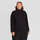 Women's Long Sleeve High Neck Sweatshirt - Prologue Black 3x, Women's,